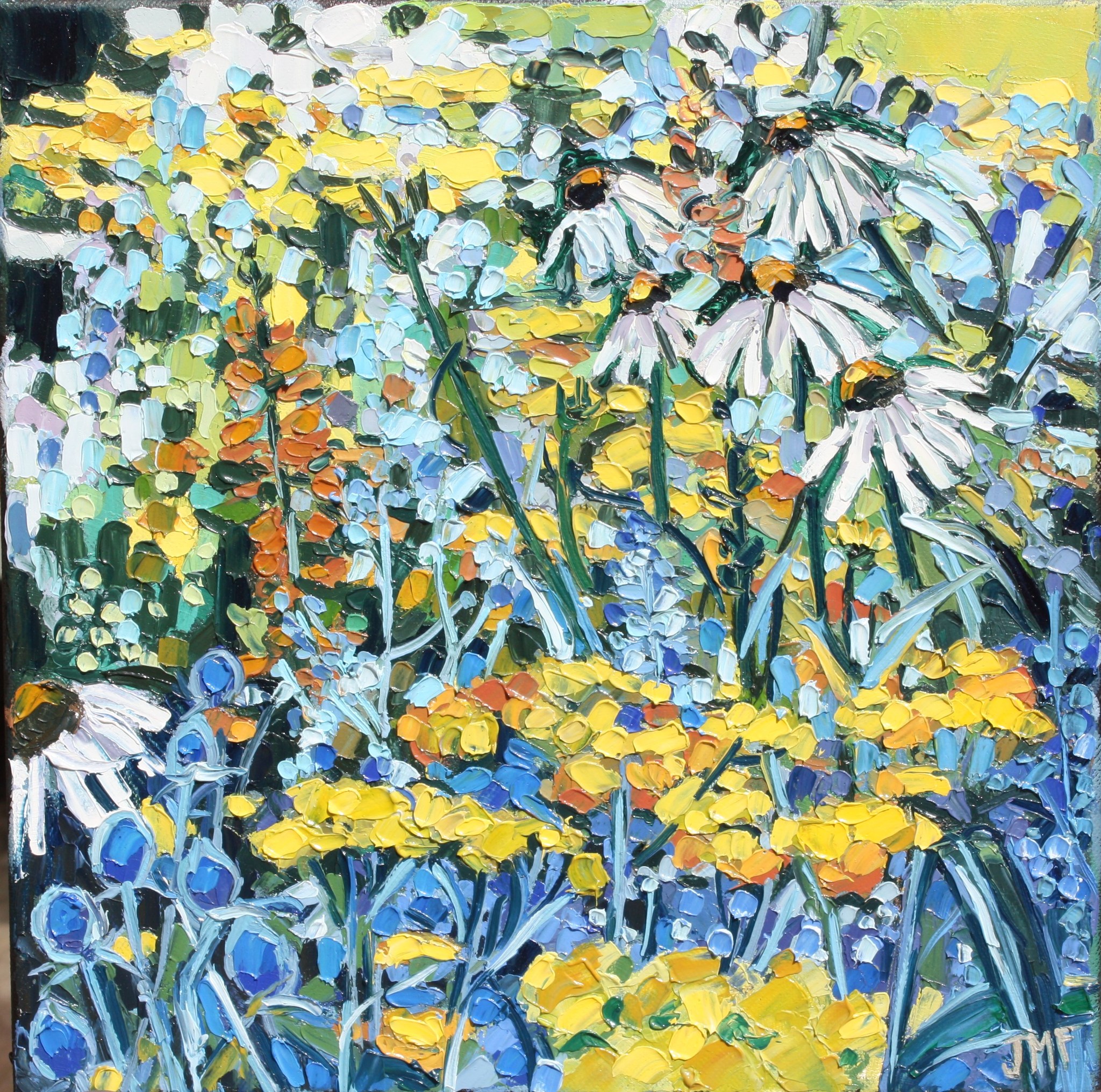 CONTRASTE EN JAUNE ET BLEU - 30X30 - (2023)