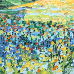 CHAMPS DE MYOSOTIS - 20x20