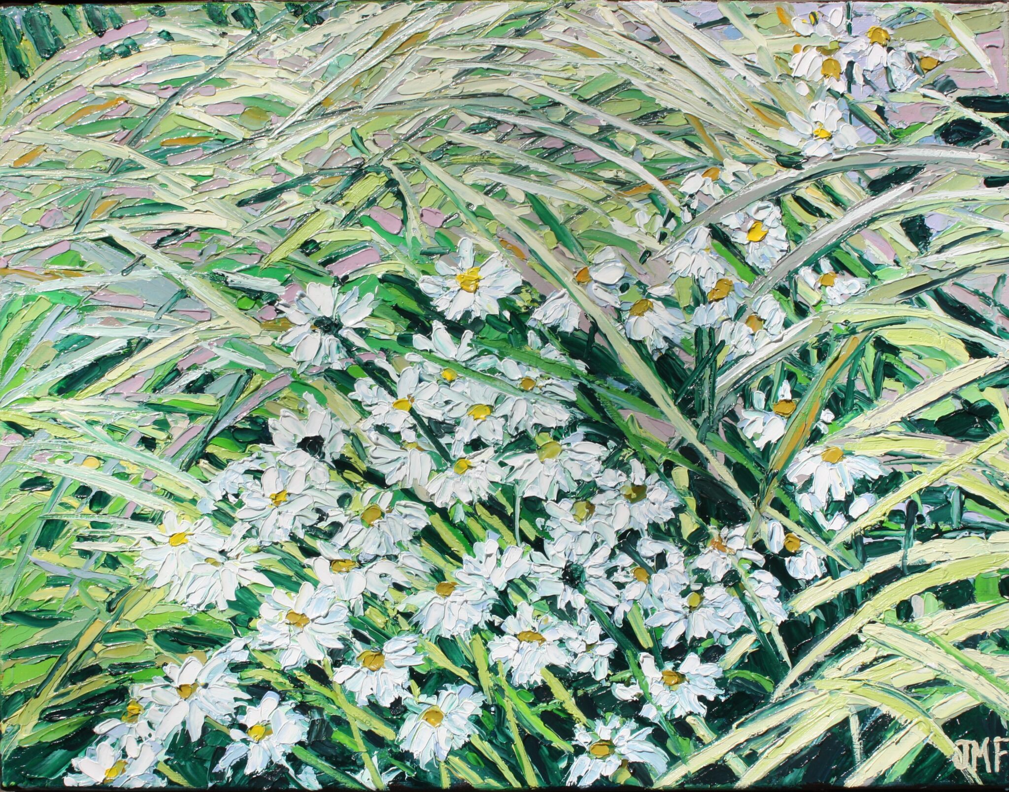 HARMONIE EN VERT ET BLANC - 26X37 - (2023) - (non disponible)