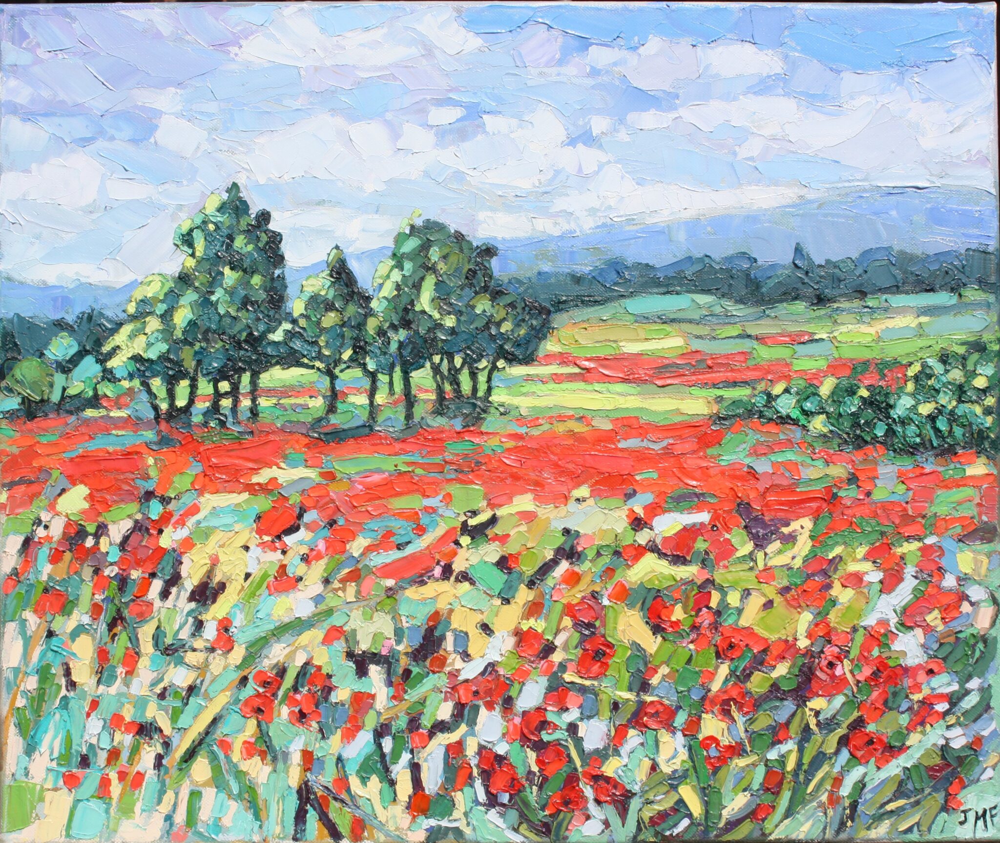 LES CHAMPS DE COQUELICOTS - 46X55 - (2023)