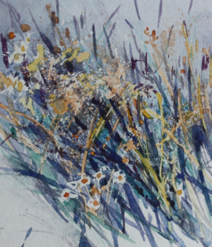 HERBES FOLLES EN BLEU - 15X15 - 2025